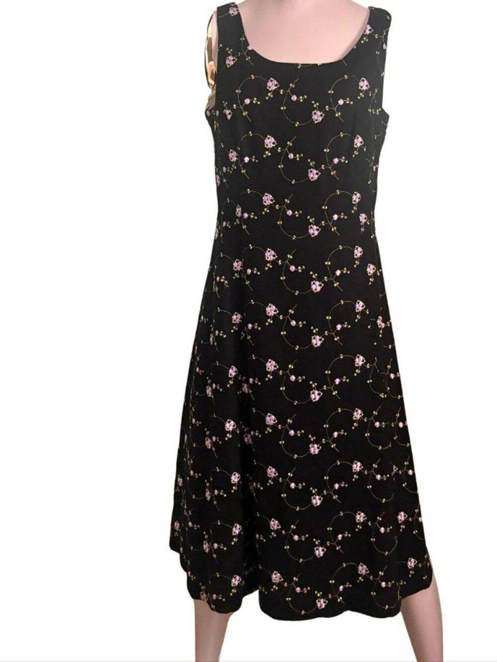 Vintage 90's Sheri Martin Purple Floral Dress